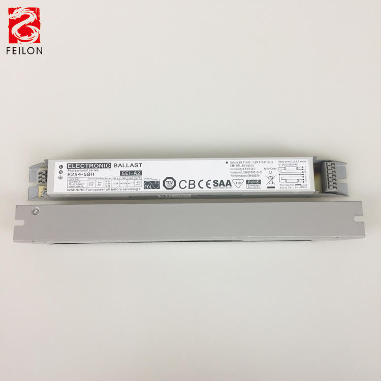220-240V 2x54-58W مصباح الفلورسنت الصابورة الإلكترونية