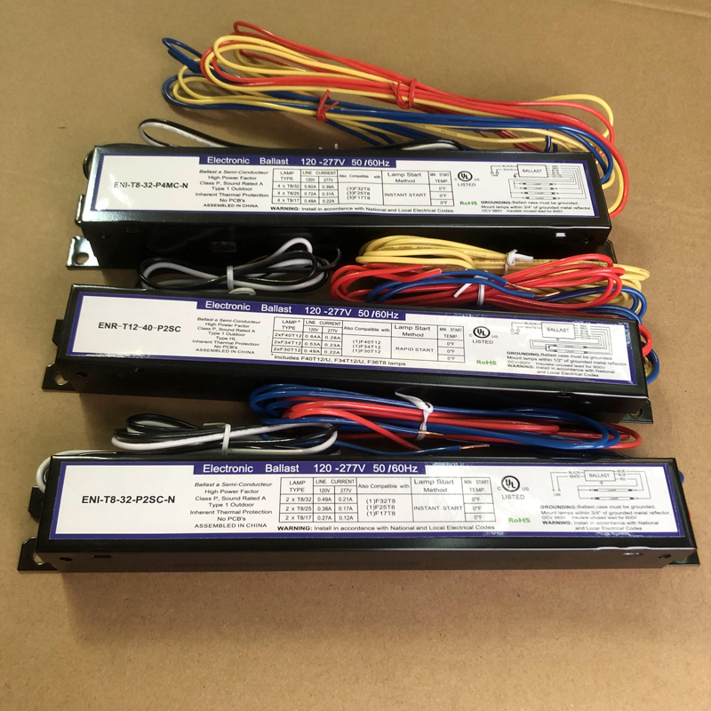 120-277V 2x40W الصابورة الإلكترونية مع شهادة UL
