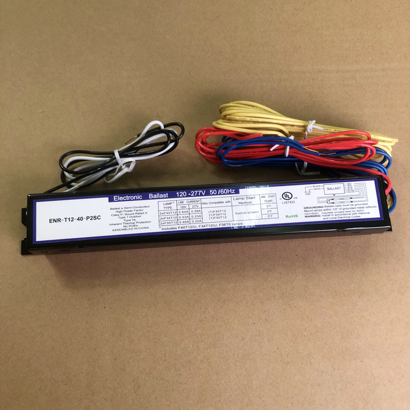 120-277V 2x40W الصابورة الإلكترونية مع شهادة UL